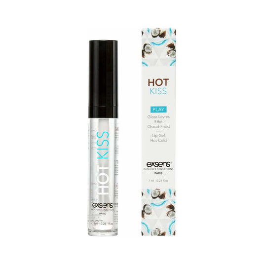 EXSENS HOT KISS AROUSAL LIP GLOSS COCONUT 0.24 OZ.