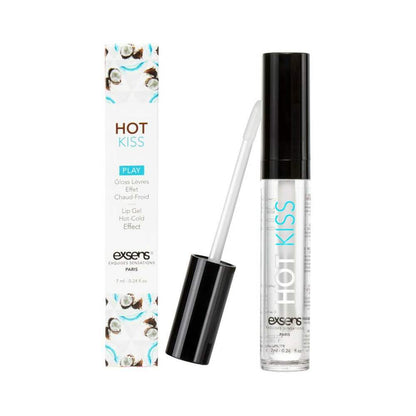 EXSENS HOT KISS AROUSAL LIP GLOSS COCONUT 0.24 OZ.