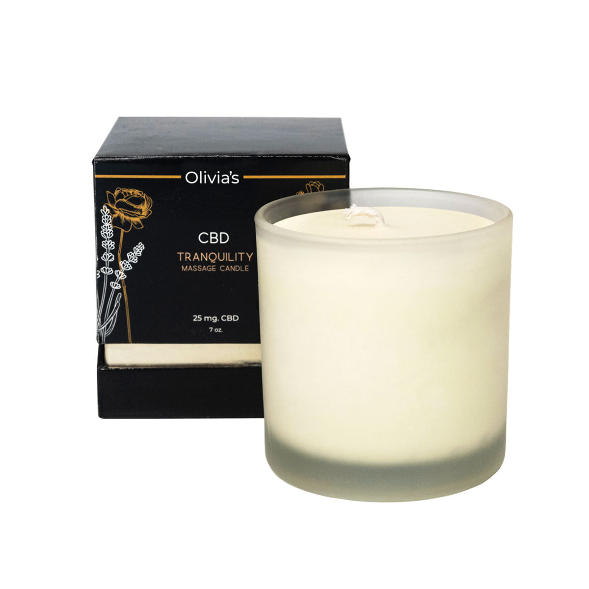 CBD TRANQUILITY MASSAGE CANDLE 7 OZ.