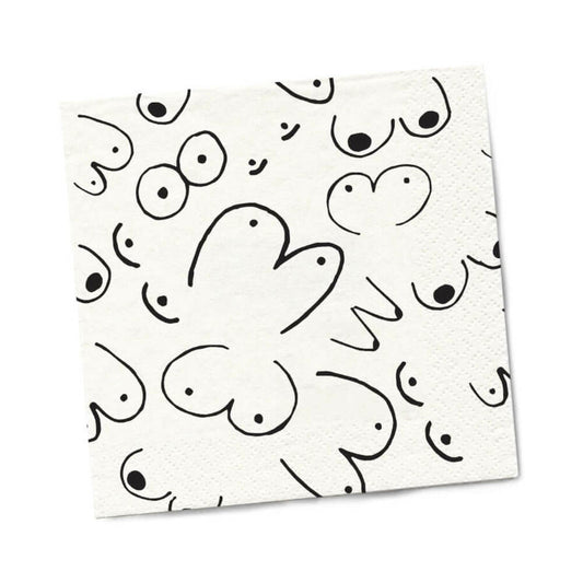 TWISTED WARES BOOBS NAPKINS 20-PACK