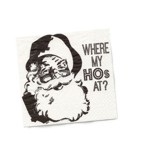 TWISTED WARES WHERE MY HOS AT? NAPKINS 20-PACK