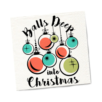 TWISTED WARES - BALLS DEEP INTO CHRISTMAS NAPKINS 20-PACK