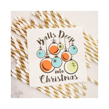 TWISTED WARES - BALLS DEEP INTO CHRISTMAS NAPKINS 20-PACK