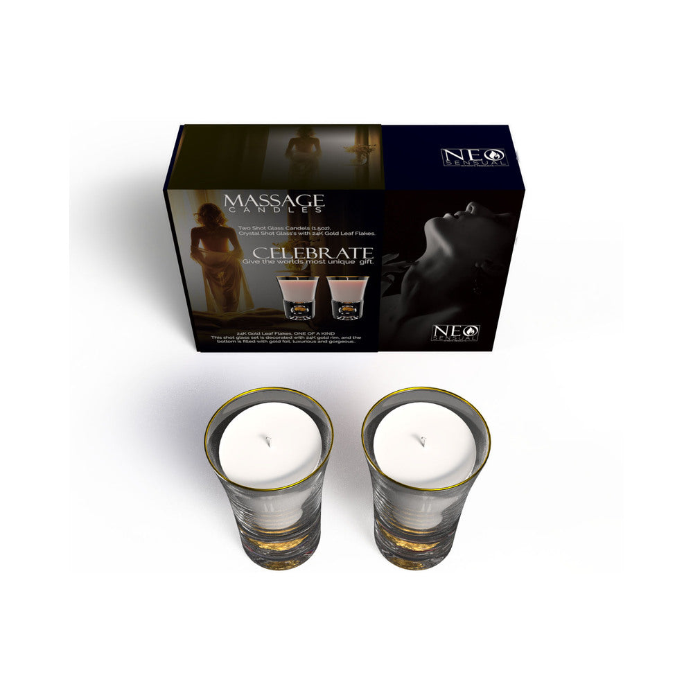 NEO SENSUAL CELEBRATE MASSAGE CANDLE SET 1.5 OZ.