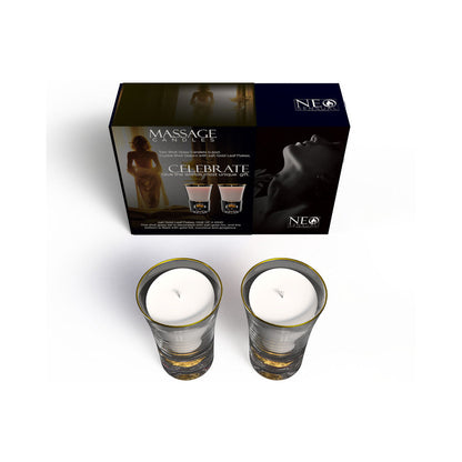 NEO SENSUAL CELEBRATE MASSAGE CANDLE SET 1.5 OZ.