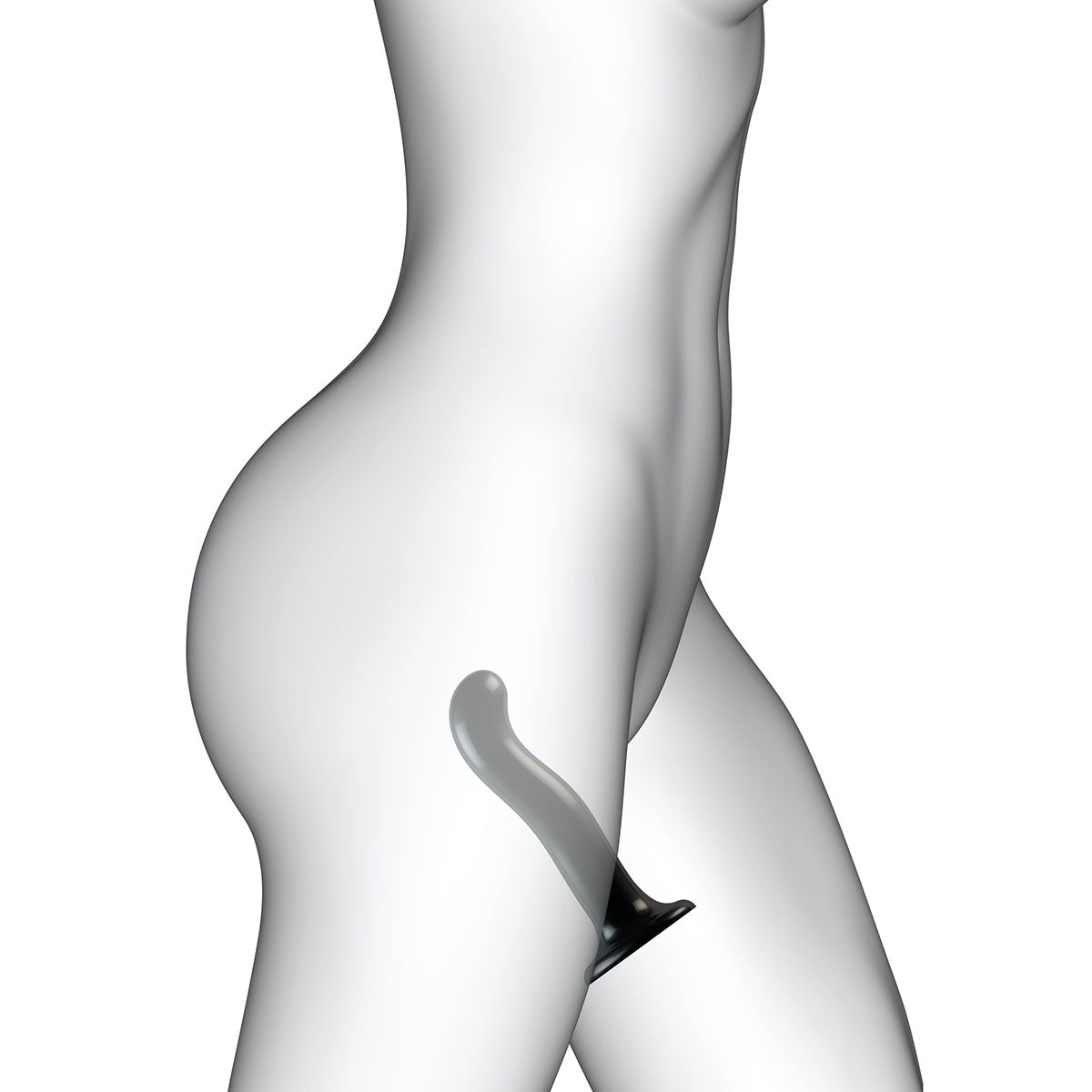 STRAP-ON-ME P&G-SPOT DILDO MEDIUM BLACK