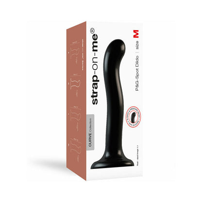 LOVELY PLANET - STRAP-ON-ME P&G-SPOT DILDO MEDIUM BLACK
