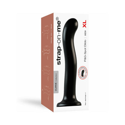 LOVELY PLANET - STRAP-ON-ME P&G-SPOT DILDO BLACK XLARGE