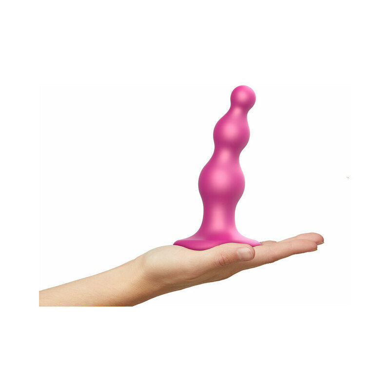 LOVELY PLANET - STRAP-ON-ME DILDO PLUG BEADS SMALL RASPBERRY