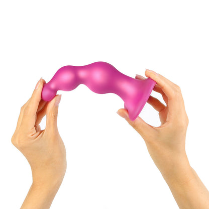 STRAP-ON-ME DILDO PLUG BEADS LARGE RASPBERRY
