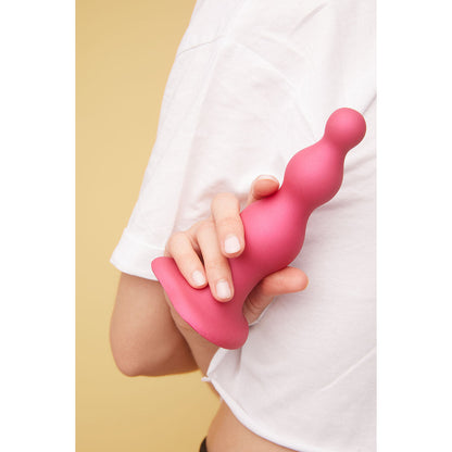 STRAP-ON-ME DILDO PLUG BEADS LARGE RASPBERRY