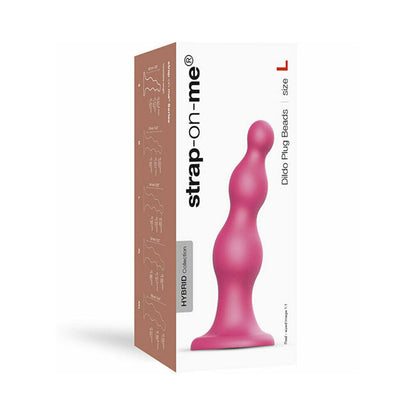 LOVELY PLANET - STRAP-ON-ME DILDO PLUG BEADS LARGE RASPBERRY