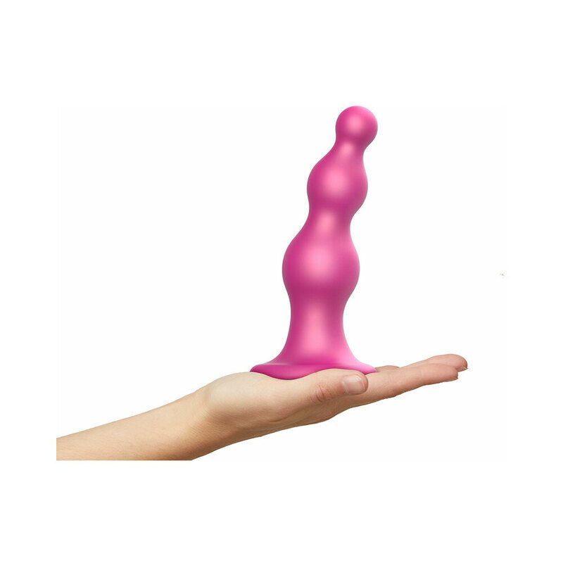 LOVELY PLANET - STRAP-ON-ME DILDO PLUG BEADS LARGE RASPBERRY