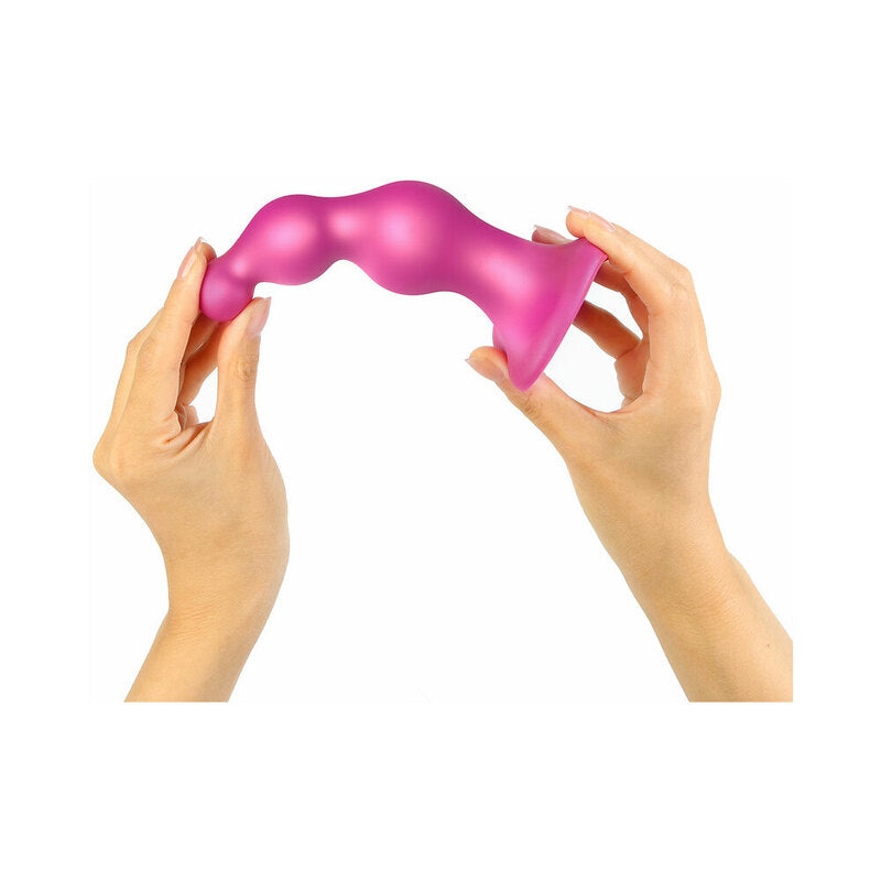 LOVELY PLANET - STRAP-ON-ME DILDO PLUG BEADS LARGE RASPBERRY