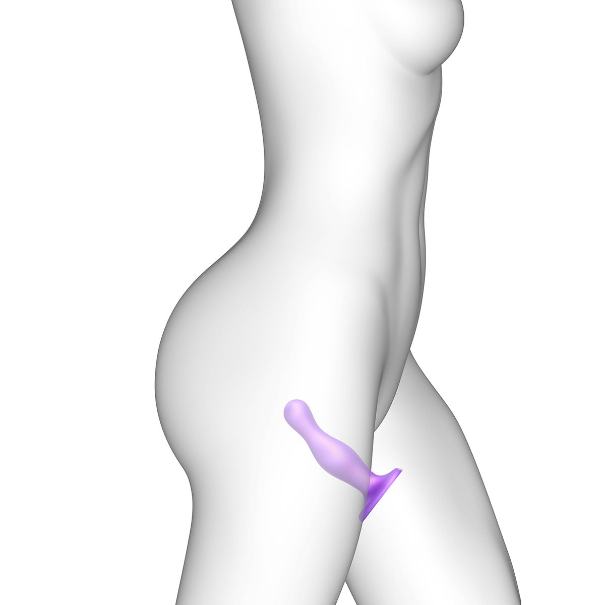 STRAP-ON-ME DILDO PLUG CURVY SMALL PURPLE