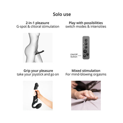LOVELY PLANET - STRAP ON ME MULTI ORGASM BENDABLE STRAPLESS STRAP ON MEDIUM