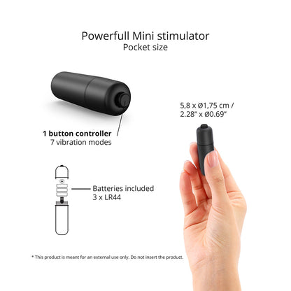 LOVELY PLANET - LOVE TO LOVE WAOUHHH BULLET VIBRATOR BLACK ONYX