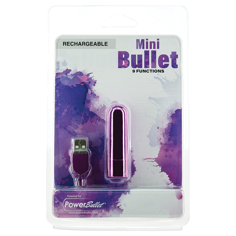 BMS - POWERBULLET MINI 9 FUNCTION RECHARGEABLE PURPLE 2.5 IN.