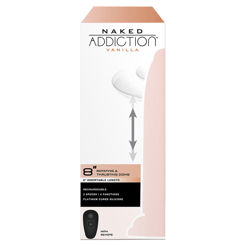 BMS - NAKED ADDICTION ROTATING & THRUSTING DONG VANILLA 8 IN.