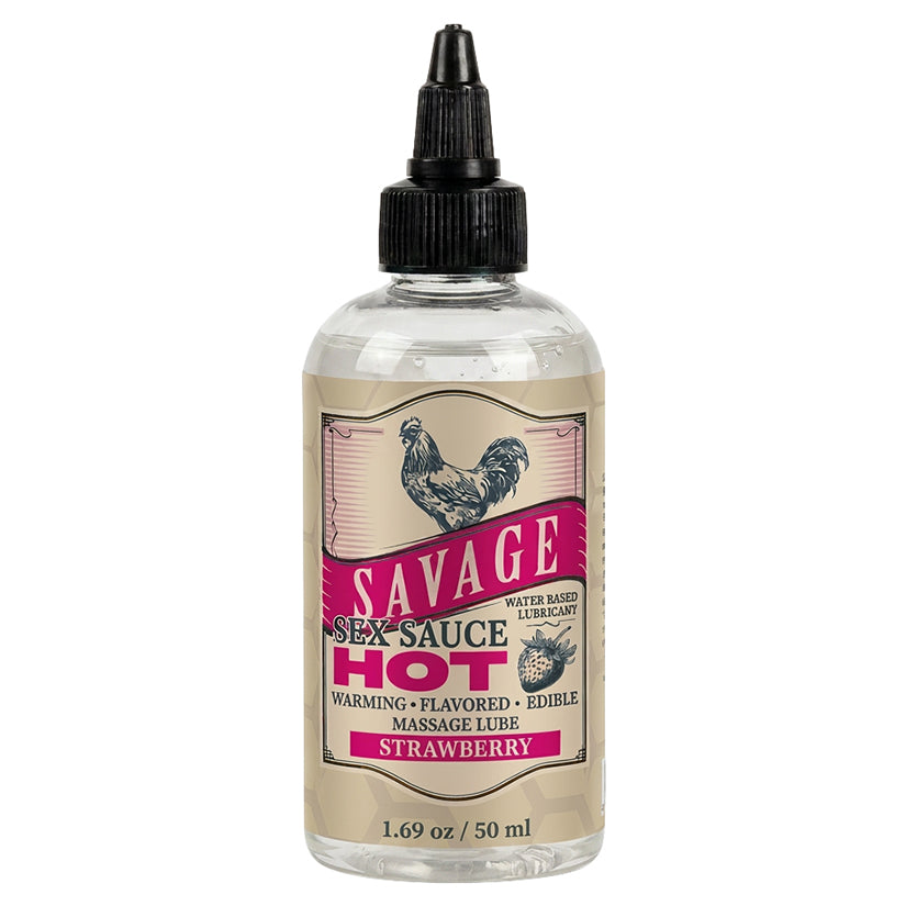 SAVAGE ME - SAVAGE SEX SAUCE HOT STRAWBERRY 1.69 OZ.
