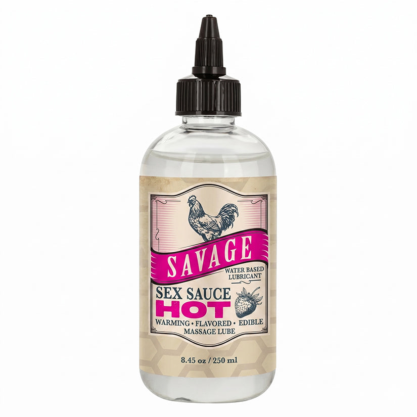 SAVAGE ME - SAVAGE SEX SAUCE HOT STRAWBERRY 8.45 OZ.