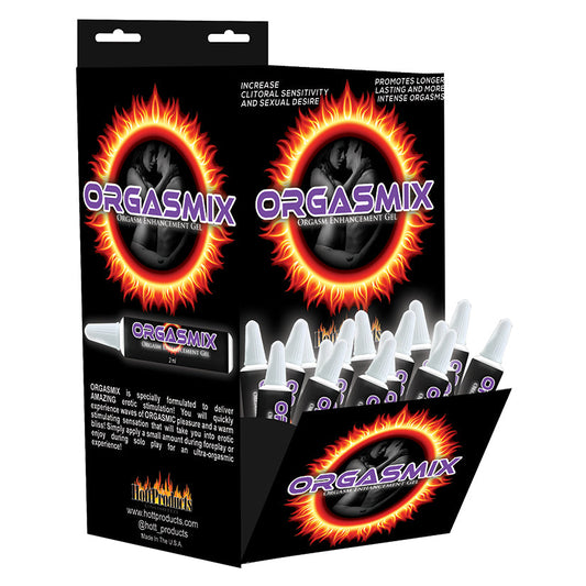 PRODUCTOS HOTT - GEL POTENCIADOR DEL ORGASMO ORGASMIX, EXHIBIDOR DE 144 PIEZAS