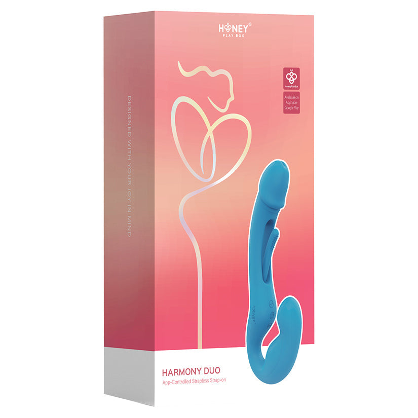 HONEY PLAY BOX - HARMONY DUO STRAPLESS STRAP-ON BLUE