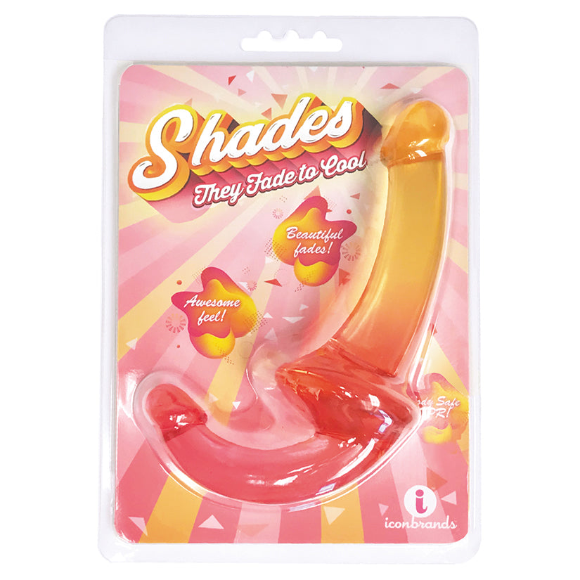 ICON BRANDS - STRAP-ON DÉGRADÉ SANS BRETELLES ROSE/JAUNE 24,1 CM
