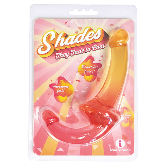 ICON BRANDS - SHADES GRADIENT STRAPLESS STRAP-ON PINK/YELLOW 9.5 IN.