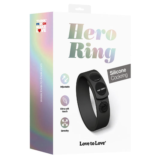 LOVELY PLANET - BAGUE HERO LOVE TO LOVE ONYX NOIR