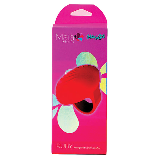 MAIA TOYS - MAIA VIBELITE RUBY SILICONE VIBRATING FINGER RING