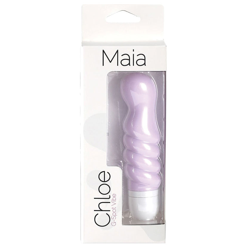 MAIA TOYS - MAIA CHLOE TWISTY SILICONE G-SPOT VIBE LAVENDER 5 IN.