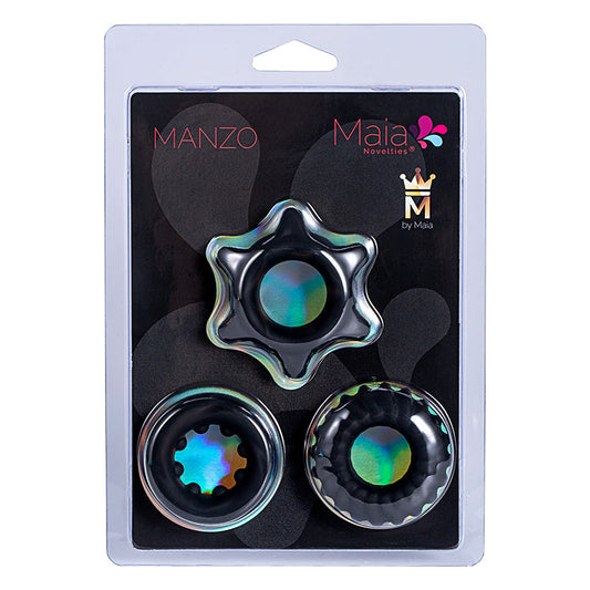 MAIA TOYS - MAIA MANZO LIQUID SILICONE C-RING SET 3-PIECE