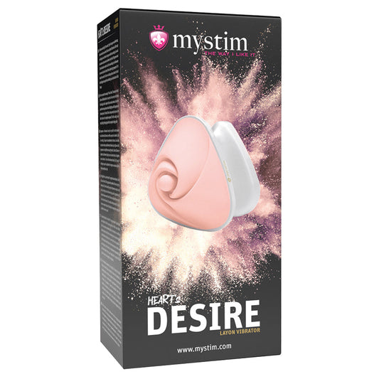 MYSTIM - HEART'S DESIRE LAY-ON VIBRATOR ROSE