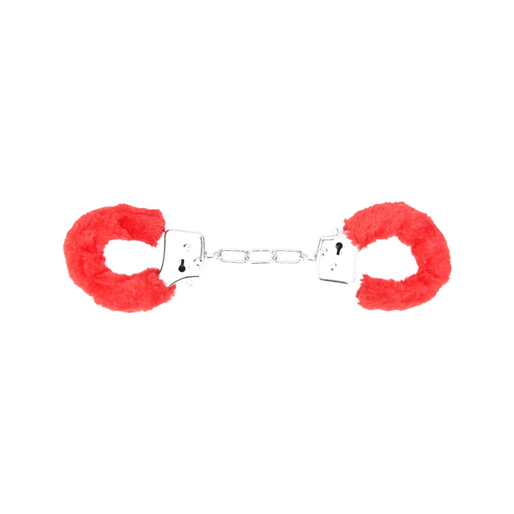 BOUND TO PLAY - BOUND TO PLAY. HEAVY DUTY FURRY HANDCUFFS RED