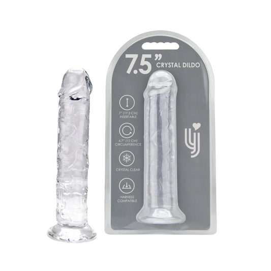 LOVING JOY - DILDO À VENTOUSE 7,5 POUCES TRANSPARENT