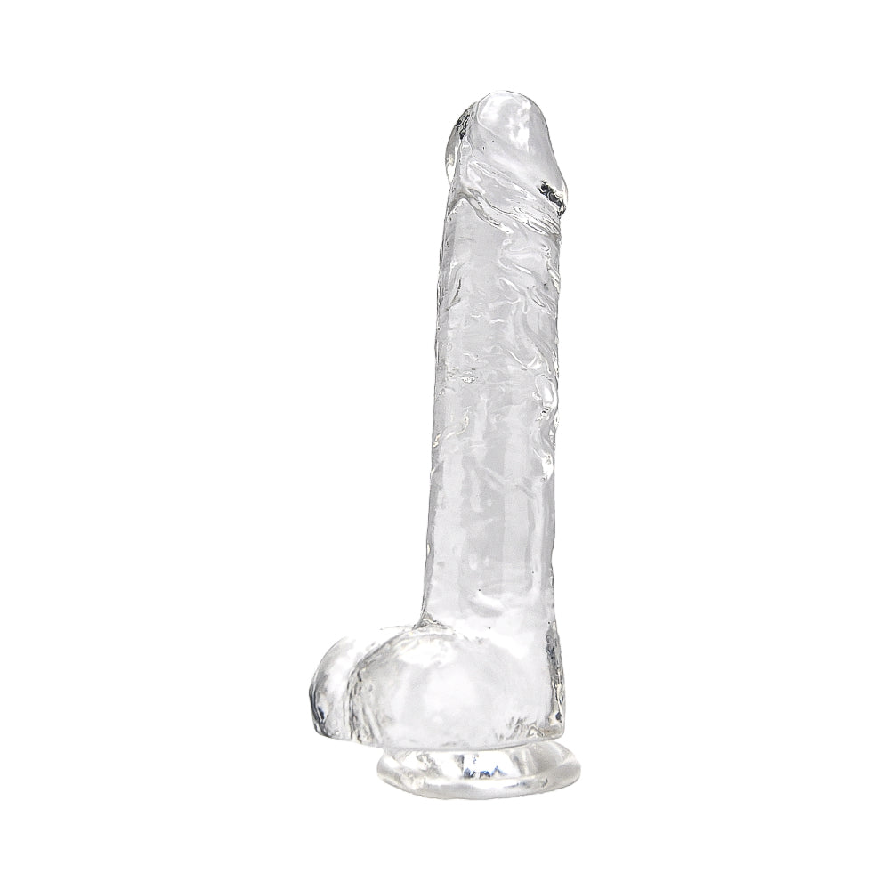 LOVING JOY - 8 INCH DILDO WITH BALLS CLEAR