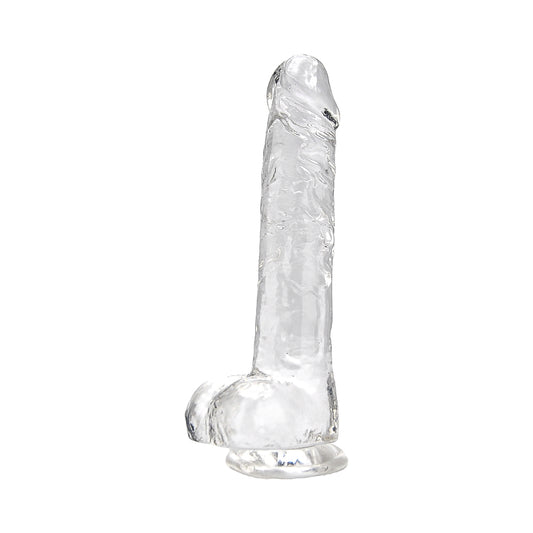LOVING JOY - DILDO 8 POUCES AVEC TESTICULES TRANSPARENT
