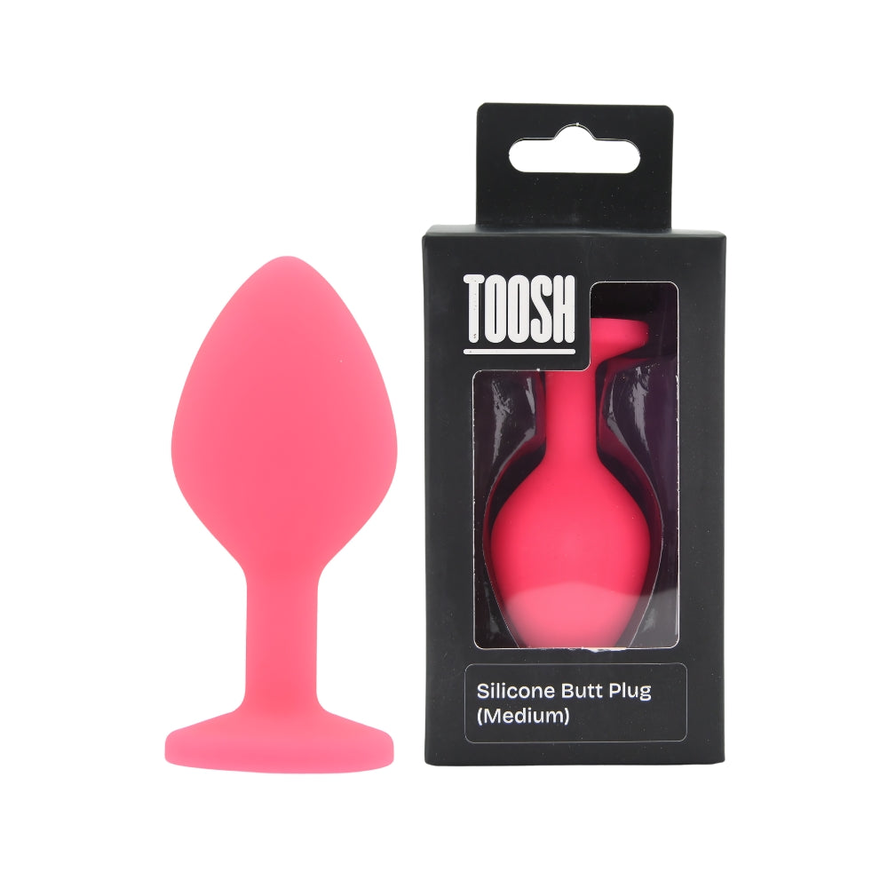 TOOSH - PINK SILICONE BUTT PLUG MEDIUM