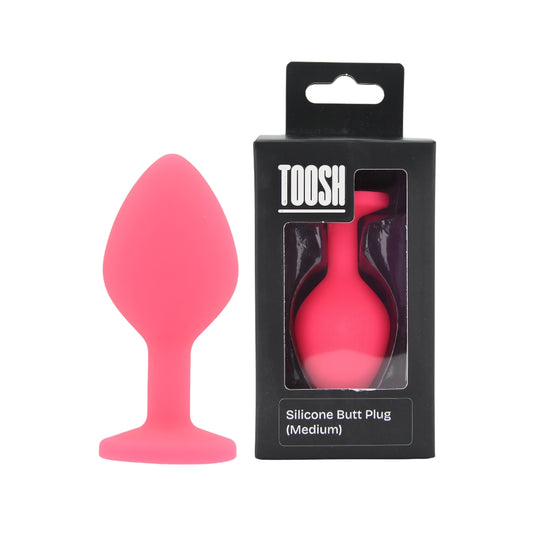 TOOSH - PINK SILICONE BUTT PLUG MEDIUM