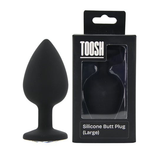 TOOSH - BLACK SILICONE BUTT PLUG LARGE