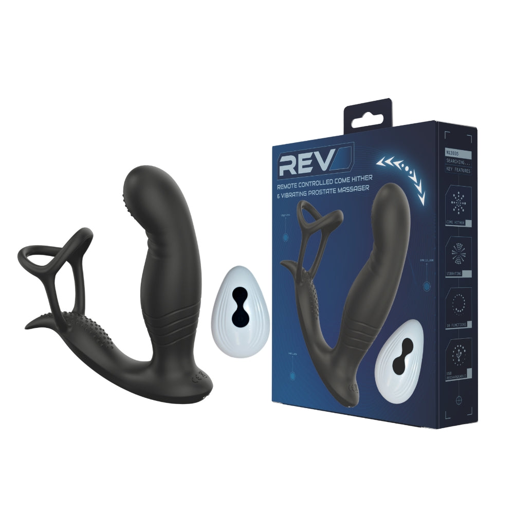 REV - REMOTE CONTROLLED COME HITHER & VIBRATING PROSTATE MASSAGER