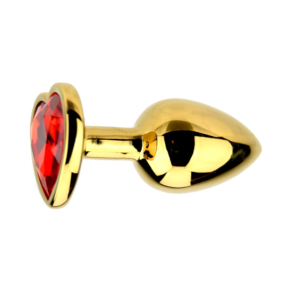 PRECIOUS METALS - HEART SHAPED BUTT PLUG-GOLD