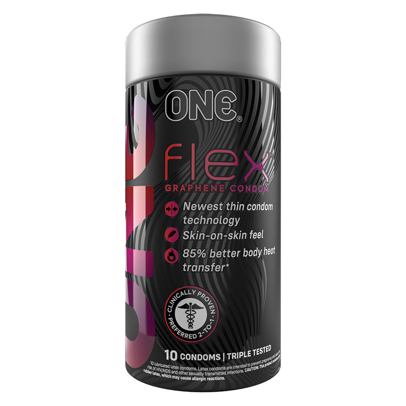 PARADISE MARKETING - ONE FLEX GRAPHENE CONDOM 10-PACK