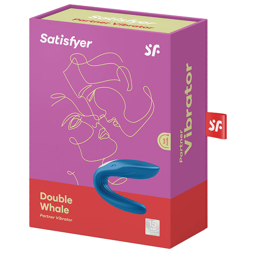 SATISFYER - DOUBLE WHALE PARTNER VIBRATOR BLUE