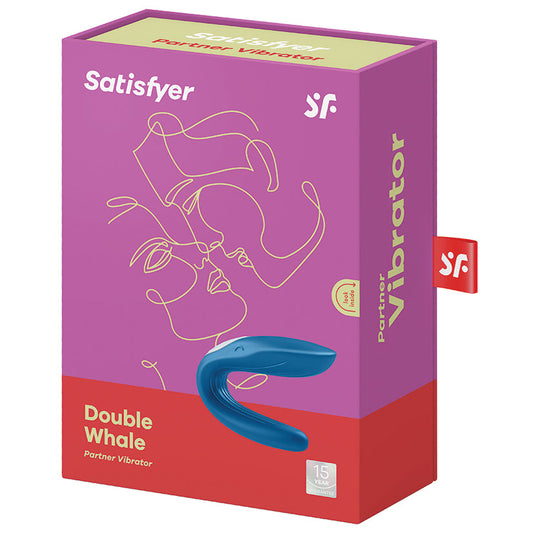SATISFYER - VIBRADOR PARA PAREJAS DOUBLE WHALE AZUL