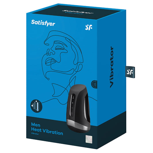 SATISFYER - VIBRADOR CON CALOR PARA HOMBRE NEGRO