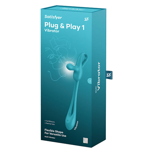 SATISFYER - PLUG AND PLAY 1 AZUL-VERDE