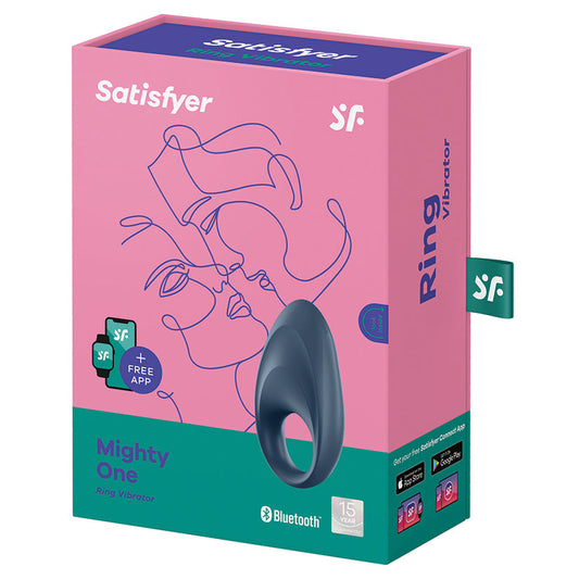 SATISFYER - MIGHTY ONE RING VIBRATOR BLUE
