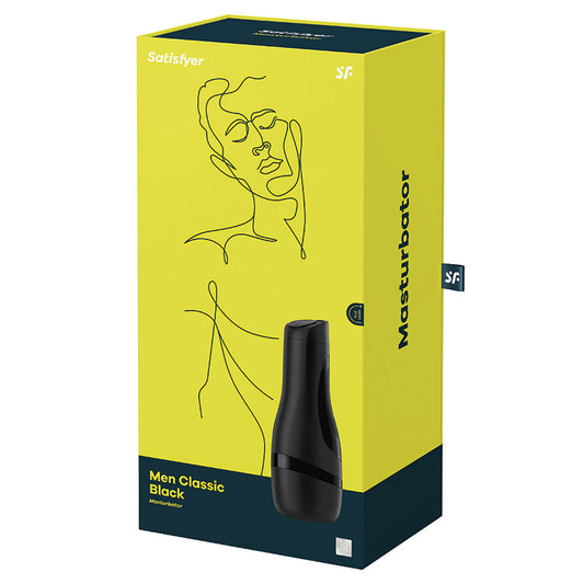 SATISFYER - MASTURBADOR CLÁSICO PARA HOMBRE NEGRO